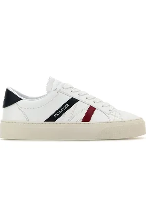Moncler White Leather Monaco 2 Sneakers