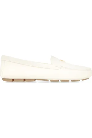 Prada Logo Detail Leather Loafers