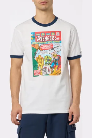 MC2 SAINT BARTH Man Cotton T-shirt With Avengers Print Marvel Special Edition