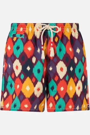 MC2 SAINT BARTH Man Mid-length Ikat Swim-shorts Caprese