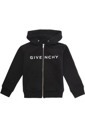 Givenchy Zip-up Sweatshirt With Logo Print In Cotton Blend Girl