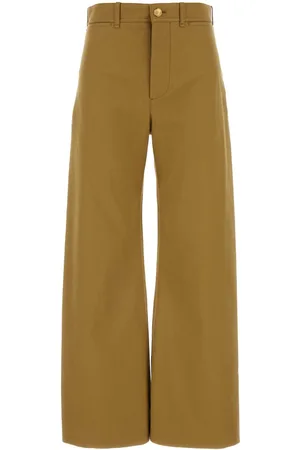 Chloé Camel Cotton Wide-leg Pant