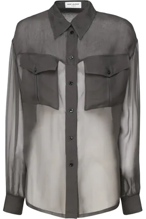 Saint Laurent Chiffon Transparent Shirt