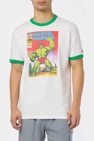 MC2 SAINT BARTH Man Cotton T-shirt With Hulk Print Marvel Special Edition