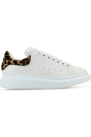 Alexander McQueen Leather Sneakers With Printed Calf Hair Heel