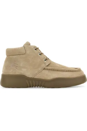 Burberry Beige Suede Log Ankle Boots