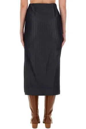 Etro Pencil Midi Skirt In Wool-blend Fabric