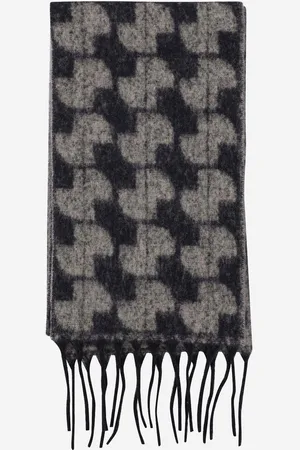 Patou Wool Blend Scarf With Logo