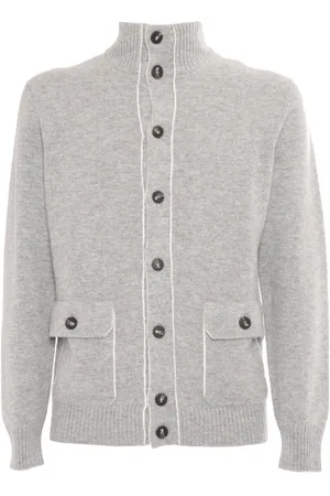 KANGRA CASHMERE Knitted Jacket With Buttons And Pockets
