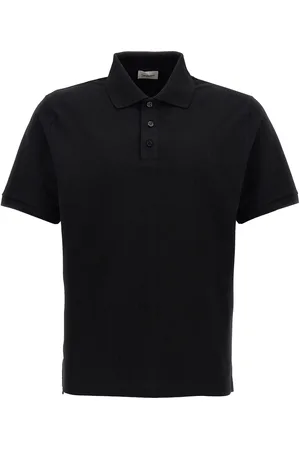 Saint Laurent Logo Embroidery Polo Shirt