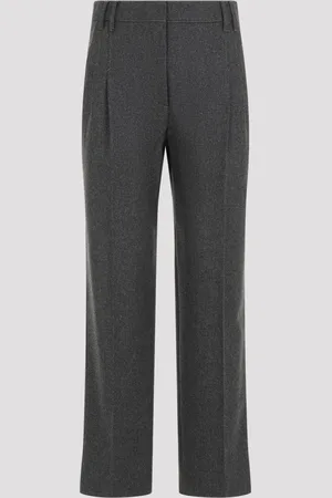 Brunello Cucinelli Cropped Flannel Pants