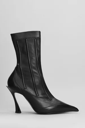 MUGLER High Heels Ankle Boots In Leather