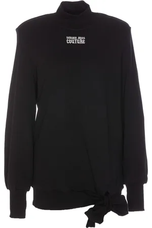 VERSACE Bow Tie Embroidered Logo Sweatshirt