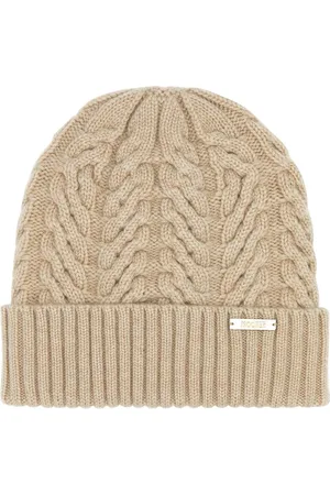 MOORER Beige Cashmere Maria Beanie Hat