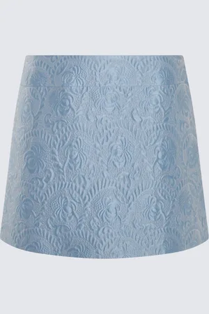 Dolce & Gabbana Light Blue Cotton Skirt