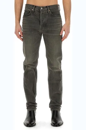 Tom Ford Logo Patch Straight Leg Jeans