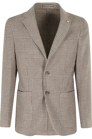 LUIGI BIANCHI MANTOVA Giacca Cotone Mano Cashmere Madras