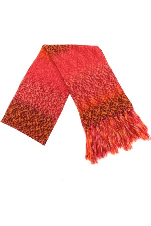 KANGRA CASHMERE Printed Effect Fringed Scarf
