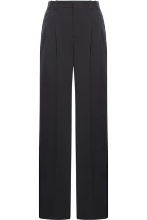 Saint Laurent Pantalon Grain De Poudre De Laine