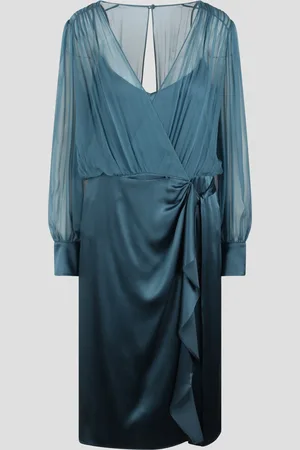 Alberta Ferretti Silk Wrap Dress