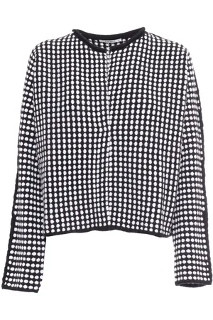 KANGRA CASHMERE Polka Dot Jacquard Bicolor Kimono
