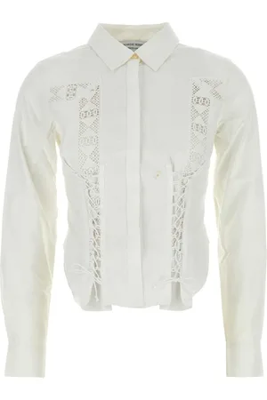 Marine Serre Upcycled Household Linen Corset Shirt