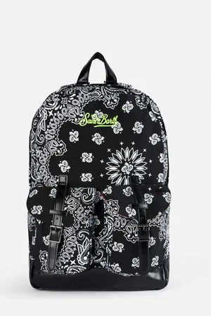 MC2 SAINT BARTH Canvas Backpack Cody With Black Bandanna Print