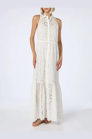 MC2 SAINT BARTH Woman Sangallo Lace Halterneck Dress Ida