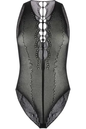 Saint Laurent Black Mesh Bodysuit