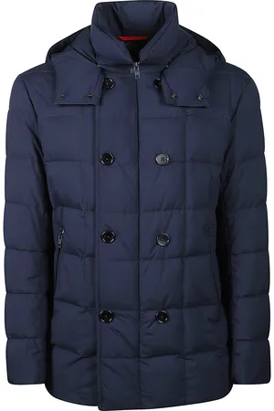 FAY Double Breasted Hooded Down Jacket