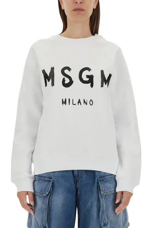 Msgm Sweatshirt With Brushed Logo Print