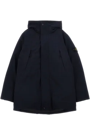 Stone Island Logo Badge Hooded Down Jacket