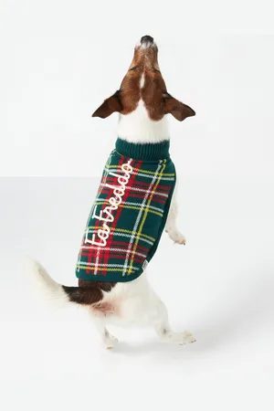 MC2 SAINT BARTH Dog Sweater With Tartan Jacquard