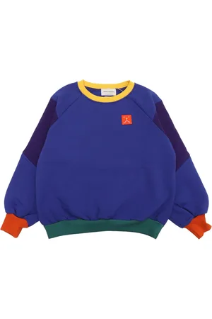 Bobo Choses Funny Face Patch Ranglan Sleeve Sweatshirt