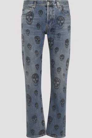 Alexander McQueen Skull Print Jeans