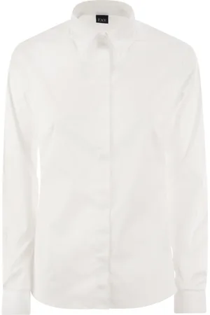 FAY Stretch Cotton Poplin Shirt