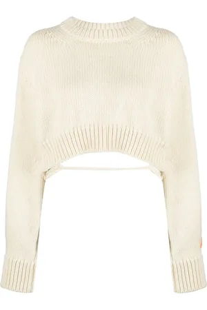 Heron Preston Open-back Cropped Wool Jumper