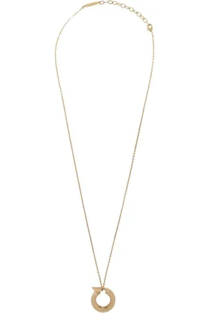 Salvatore Ferragamo Asymmetric Gancini Pendant Necklace