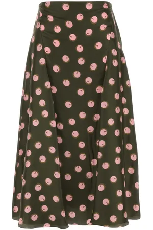 Fendi Printed Silk Skirt