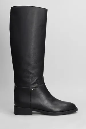 Giuseppe Zanotti Nourine Low Heels Boots In Leather