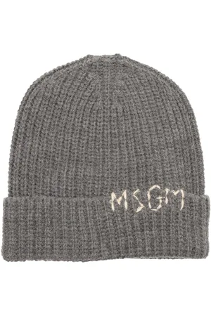 Msgm Wool Hat Unisex Grigio Melange/ Mela