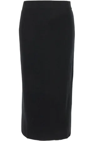PAROSH Skirt With High Elastic Waist And Straight Hem In Wool And Cashmere Stretch Woman