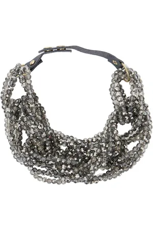 ANTONELLI Valentina Metallic Necklace With Snap Buttons In Brass Woman