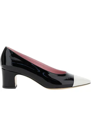 Carel Edith Pumps With Contrasting Toe In Leather Woman