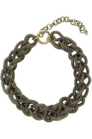 ANTONELLI Cecilia Metallic Necklace With Diamond Chain Effect In Brass Woman
