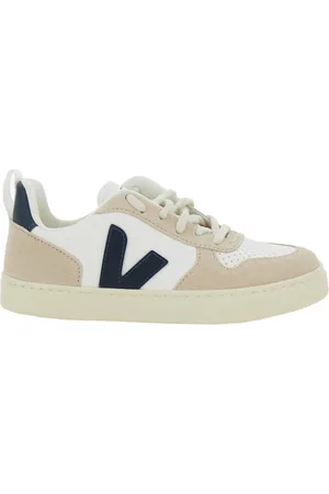 Veja V-10 Sneaker With Suede Inserts In Faux Leather Boy
