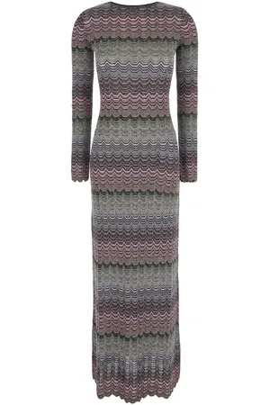 Missoni Long Dress With Greek Motif In Lurex Blend Woman