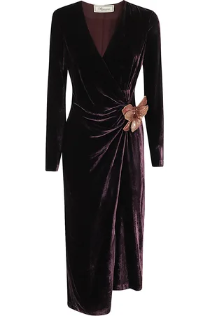 BLUMARINE Purple Velvet Dress