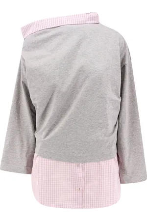 DRIES VAN NOTEN Cotton Sweatshirt With Contrasting Shirt Detail
