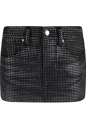 Alexander Wang Crystal Hotfix Miniskirt